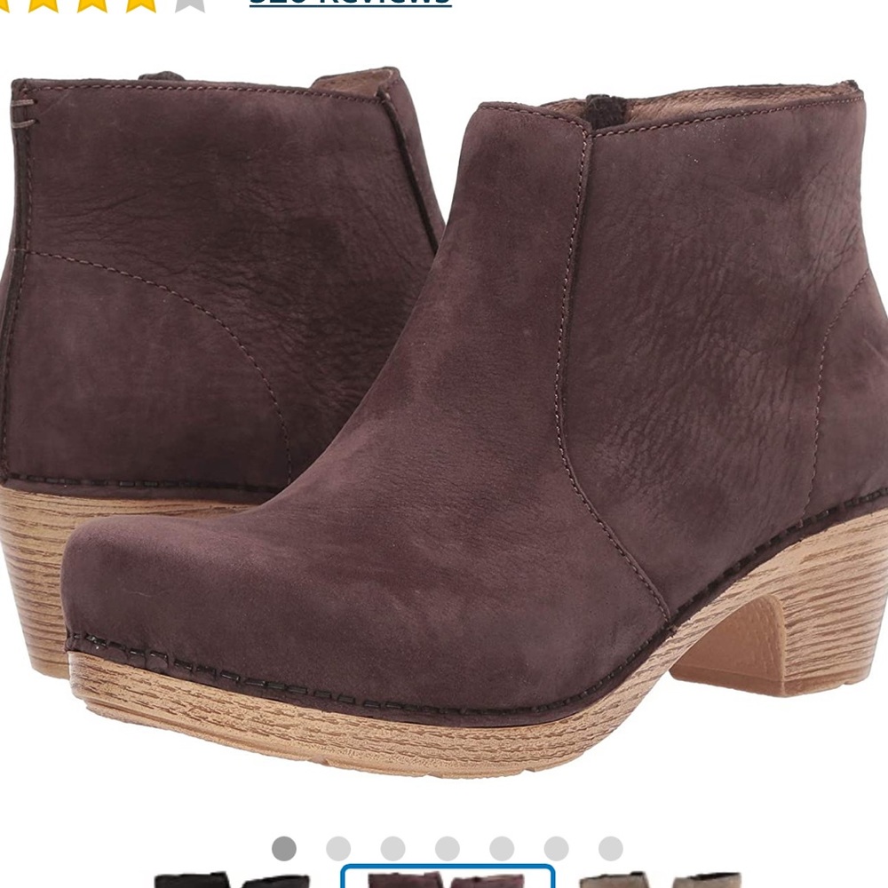 Dansko leather clog booties